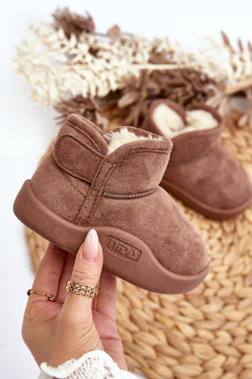 Vaikiški rudi Benigna kailiu izoliuoti sniego batai