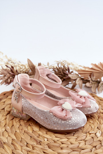 Vaikiški balerinos bateliai su lankeliu, rožinės spalvos Nanthea 2