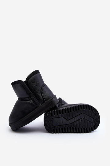 Vaikiški eko odiniai sniego batai juodi Husalta