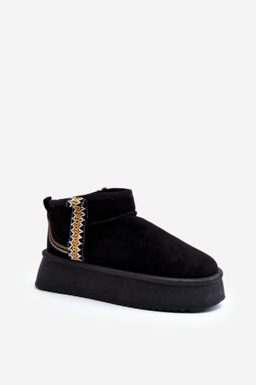 Platforminiai sniego batai su juodu Udra raštu