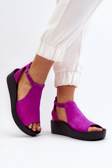 Zazoo 2914 moteriški basutės, zomšinės fuksijos spalvos 2