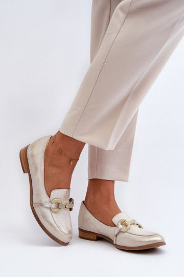 Zazoo 2880 moteriški odiniai mokasinai su aukso puošmena 2