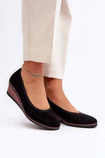 Moteriški juodi „Belli Wedge“ batai