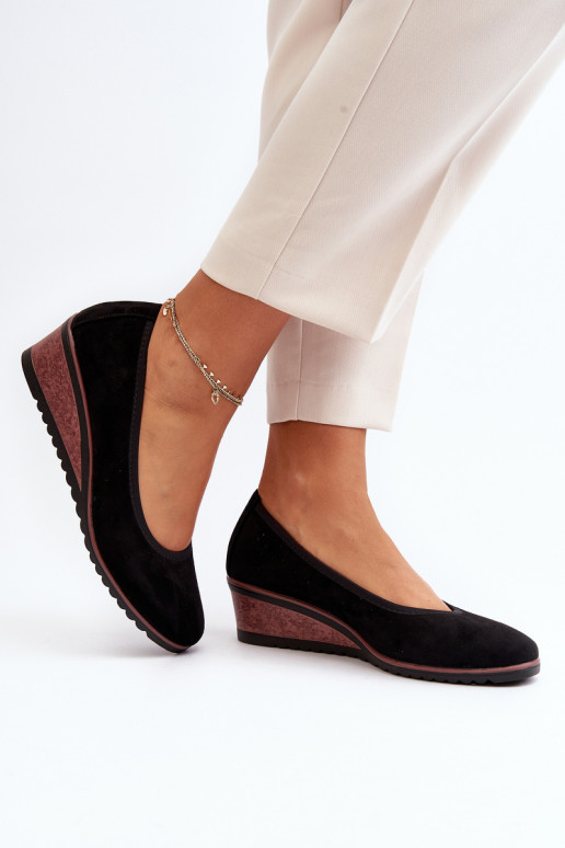 Moteriški juodi „Belli Wedge“ batai