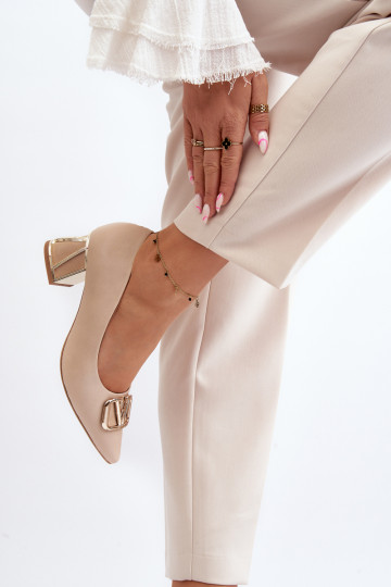 Elegantiški siurbliai su puošmena Laura Messi 2740 Beige