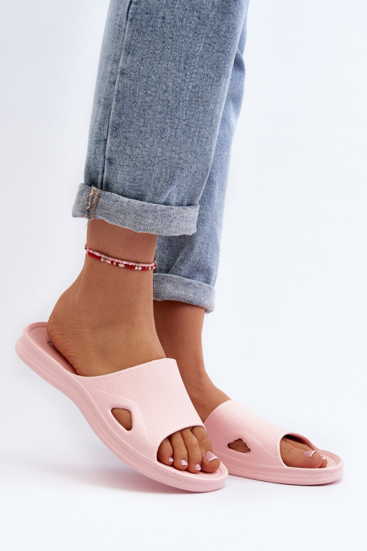 Klasikinės moteriškos rožinės šlepetės Juniria