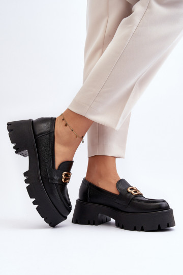 Zazoo 20164 moteriški batai iš natūralios odos, juodi 2