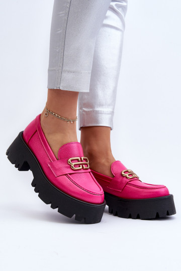 „Zazoo 20164“ moteriški batai, pagaminti iš natūralios fuksijos odos