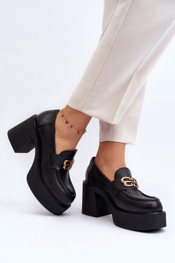Zazoo 20170 Moteriški Stiletto odiniai pusbačiai Black 2
