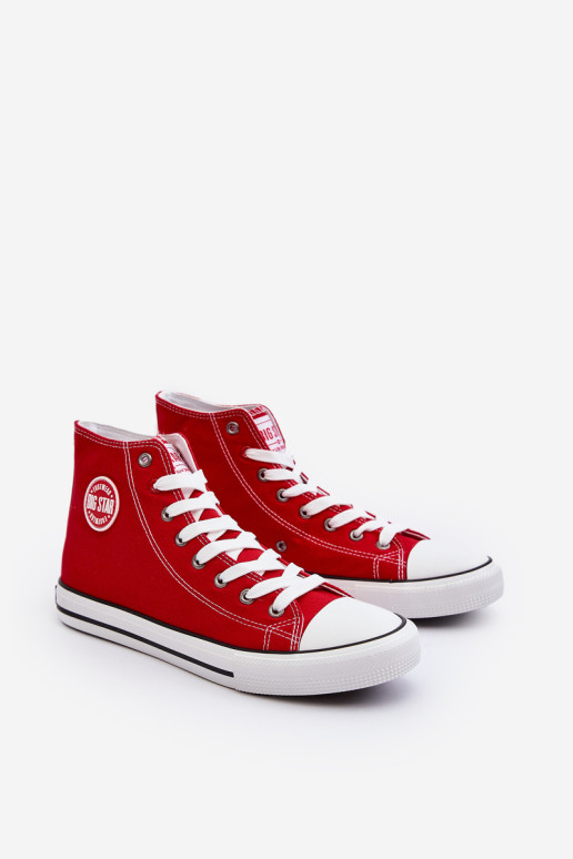 Big Star Vyriški Aukšti raudoni sportbačiai T174104