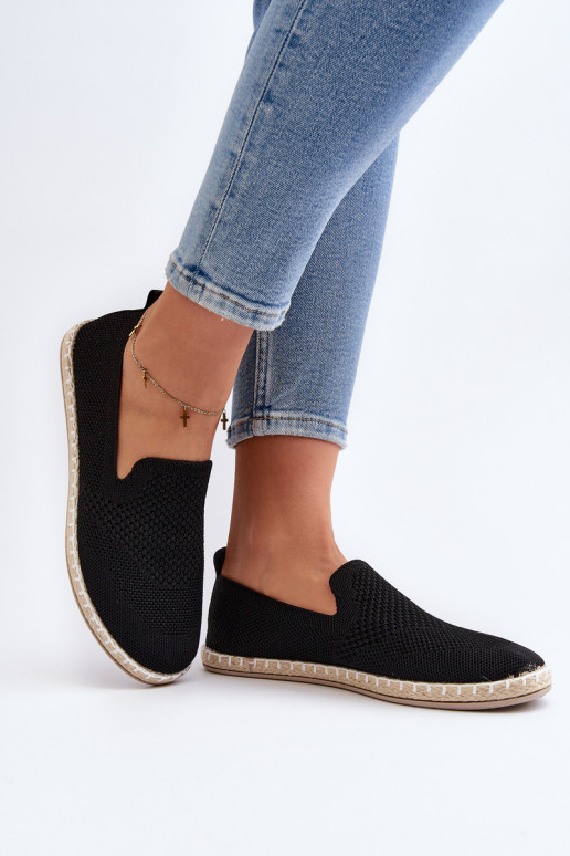 Moteriškos šlepetės Espadrilės Black Harmonie