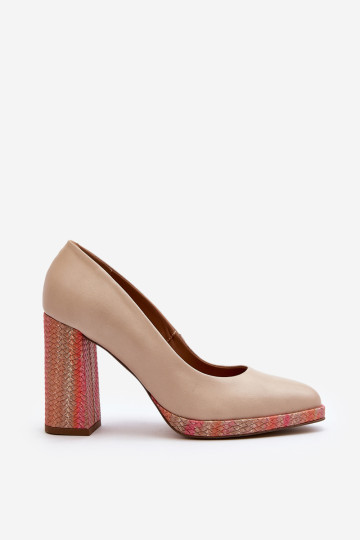 Laura Messi 2746 Šviesiai smėlio spalvos bateliai Stiletto