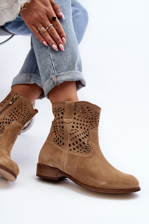 Moteriški auliniai batai Lewski Shoes 3305/ 2 Beige