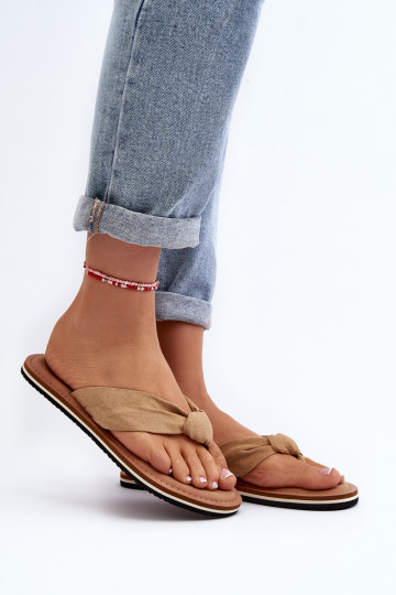 Moteriškos Big Star LL274623 Beige Flip Flops