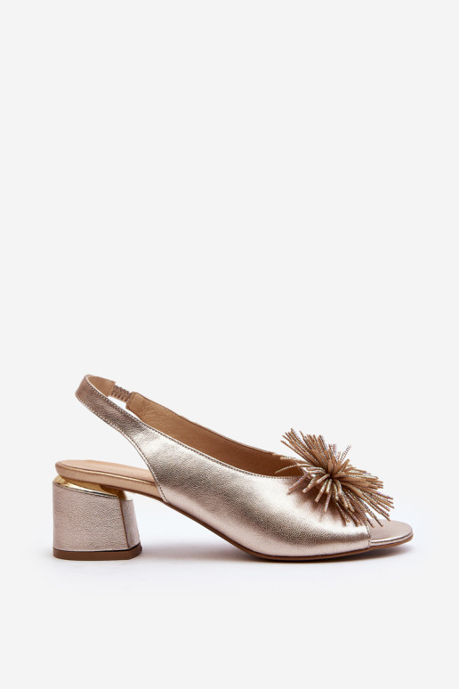 Laura Messi Odiniai puošnūs sandalai 2719 Gold