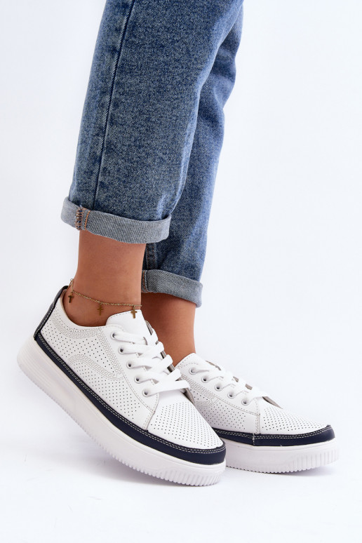 Moteriški odiniai sportiniai bateliai Failla White and Navy