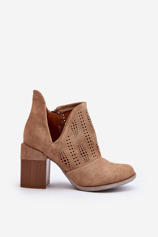 Stiletto Moterų ažūriniai bateliai Beige Niartima