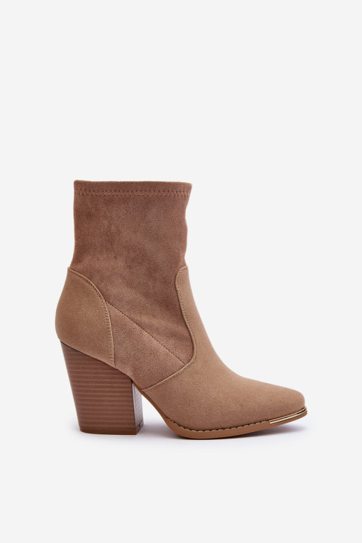 Moterų chaki spalvos "Sanile Stiletto Booties