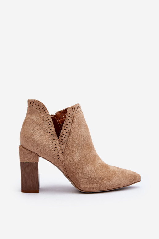 "Vailen" smėlio spalvos ažūriniai bateliai Stiletto Booties