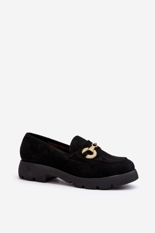Moteriški mokasinai su ornamentu Black Railenes