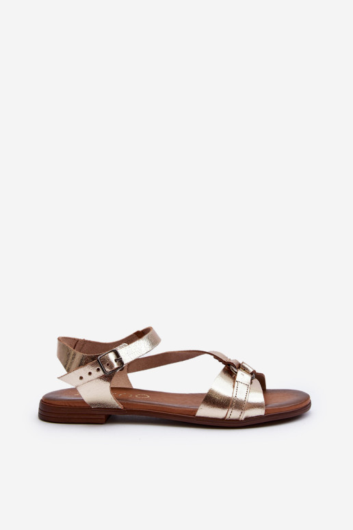 Zazoo 40182 Moteriški odiniai sandalai Gold