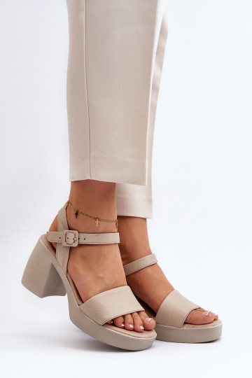 Zazoo 40386 Moteriški odiniai sandalai Beige