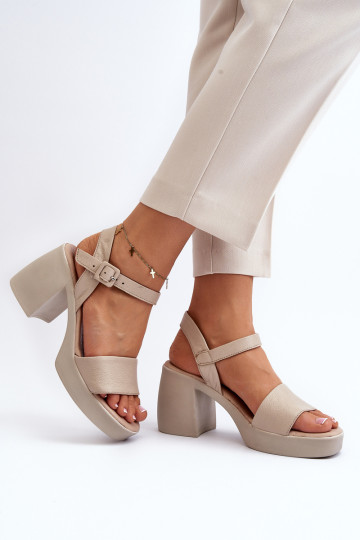 Zazoo 40386 Moteriški odiniai sandalai Beige 2