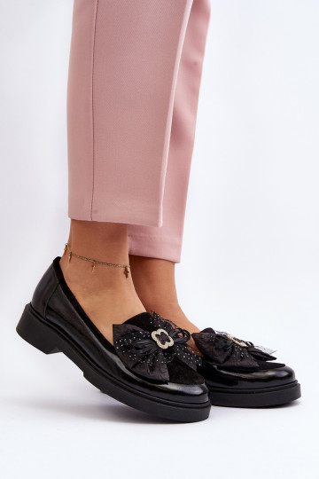 Moteriški lakuoti mokasinai su Cocard Laura Messi 2786 Black