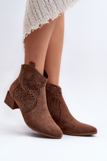 Moterų ažūriniai rudos spalvos Madalina batai