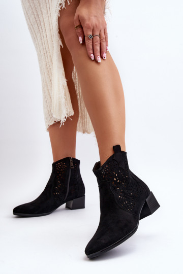 Moteriški ažūriniai juodi Madalina batai 2