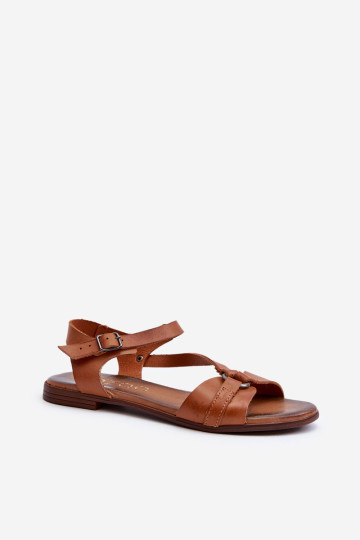 Zazoo 40182 Odiniai moteriški sandalai Brown