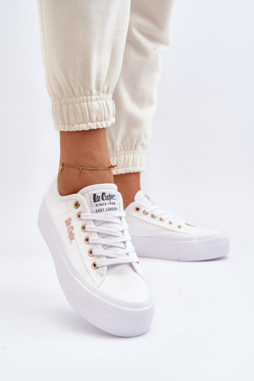 Moterų Lee Cooper platforminiai sportbačiai LCW-24-31-2725 White