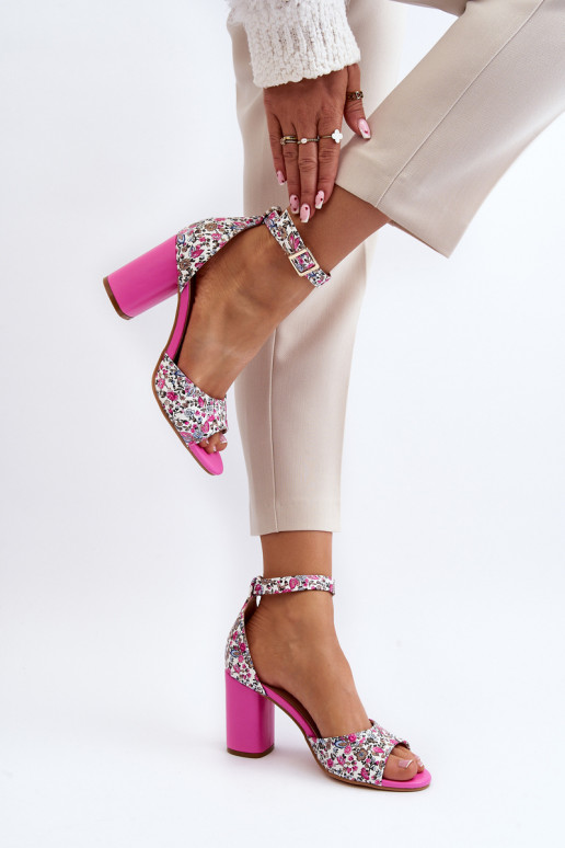 Stiletto Sandalai Gėlių Fuksija Vitamella