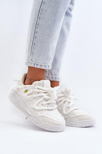 Moteriški stori nėriniuoti sportbačiai White Miatora