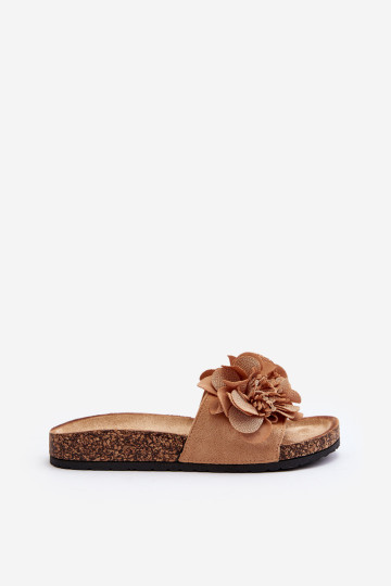 Moteriškos gėlių šlepetės Brown Lulania