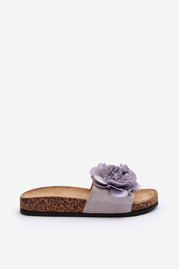 Moteriškos gėlių šlepetės Grey Lulania