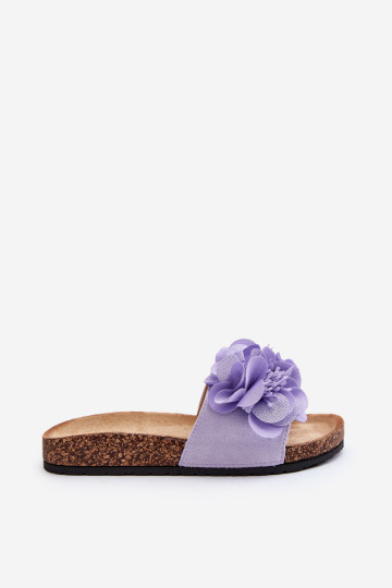 Moterų gėlių šlepetės Purple Lulania