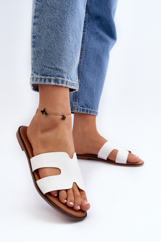 Moterų šlepetės Cutout White Lumossa