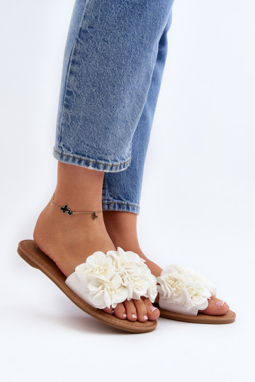 Moterų gėlių šlepetės White Eelfan