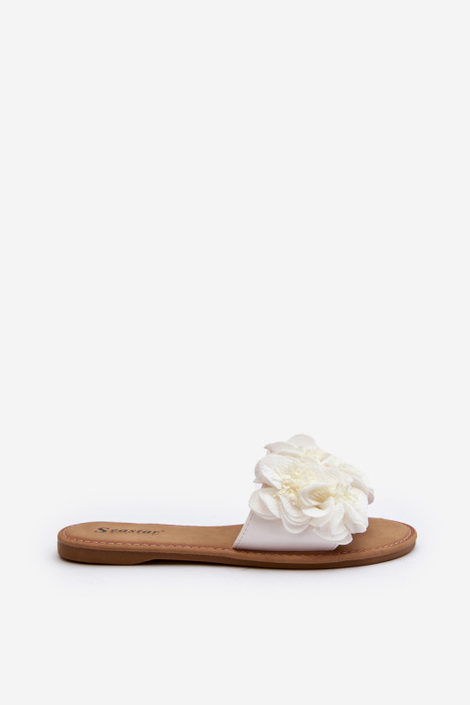 Moterų gėlių šlepetės White Eelfan