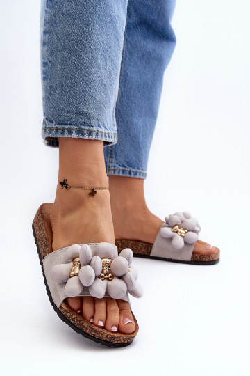 Moteriškos šlepetės su ornamentais Grey Bunlia 2