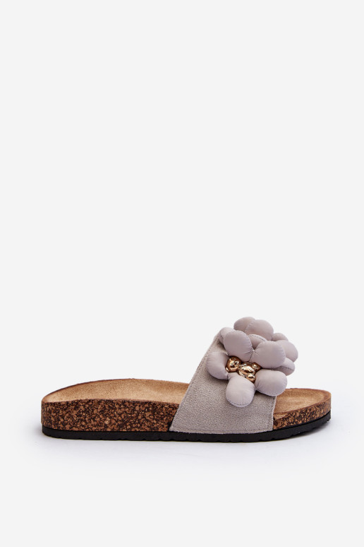 Moteriškos šlepetės su ornamentais Grey Bunlia