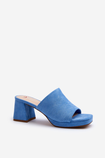 Moteriškos šlepetės ant kulno Blue Bralya 2