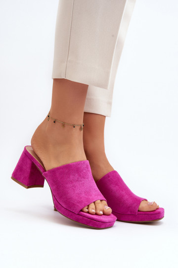 Moteriškos basutės su kulnu Fuchsia Bralya