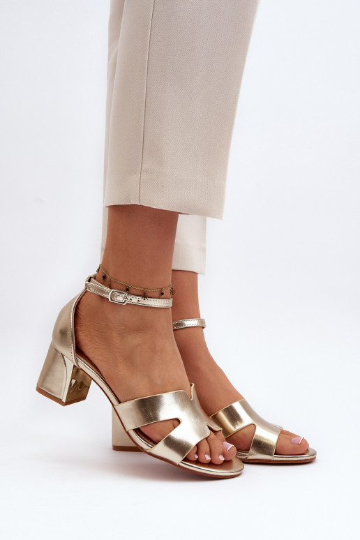 Moterų sandalai auksiniu kulnu "Irivana