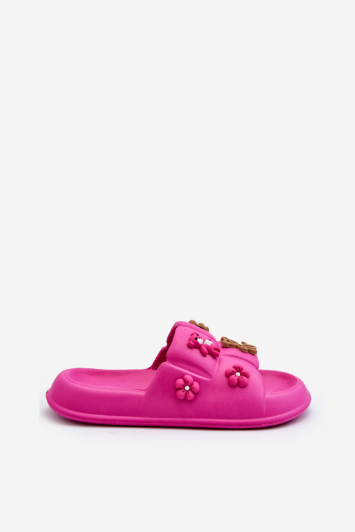 Moteriškos putų šlepetės su papuošimais Fuchsia Cambrina