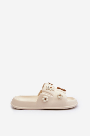 Moteriškos putų šlepetės su ornamentais Beige Cambrina
