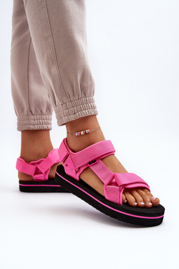 Moteriški Lee Cooper platforminiai sandalai LCW-24-05-2750L Fuchsia