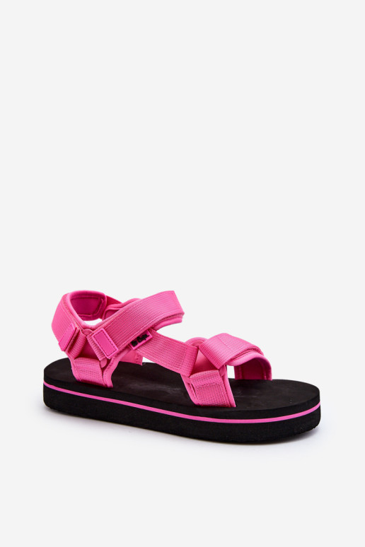 Moteriški Lee Cooper platforminiai sandalai LCW-24-05-2750L Fuchsia