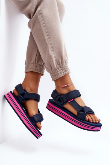 Moteriški Lee Cooper platforminiai sandalai LCW-24-05-2754L Navy Blue